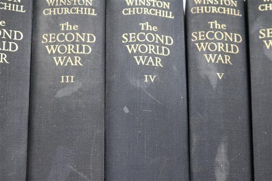 Churchill Winston S. - The Second World War, 1st edition, 6 vols, 8vo, cloth, Cassell & Co., from 1948-1954